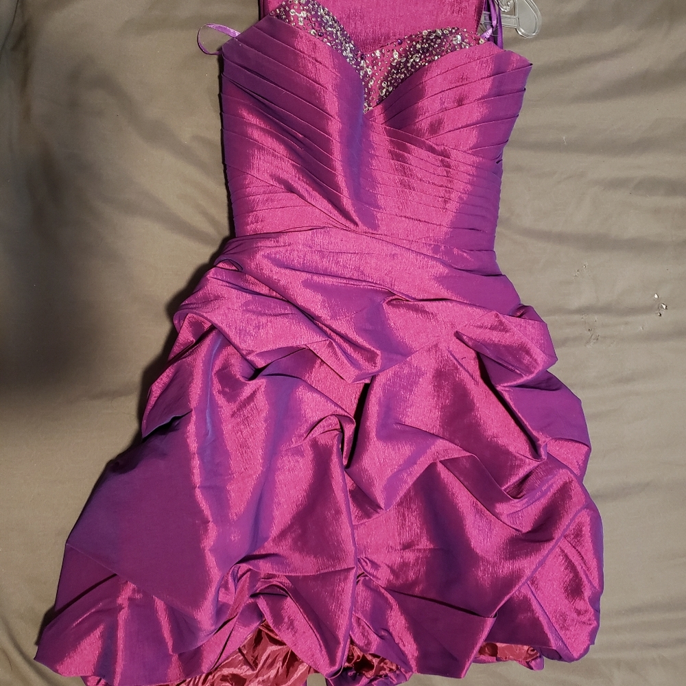 Strapless Purple dress